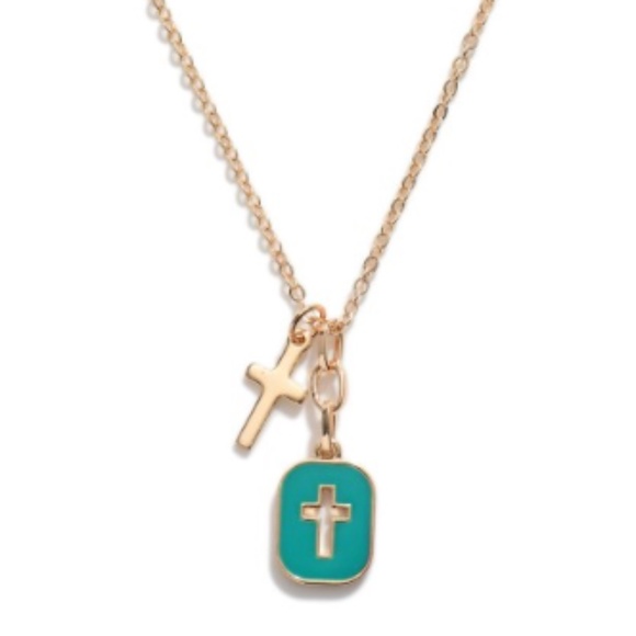 Gold Cross Necklace Fashion Jewelry - Picture 2 of 2